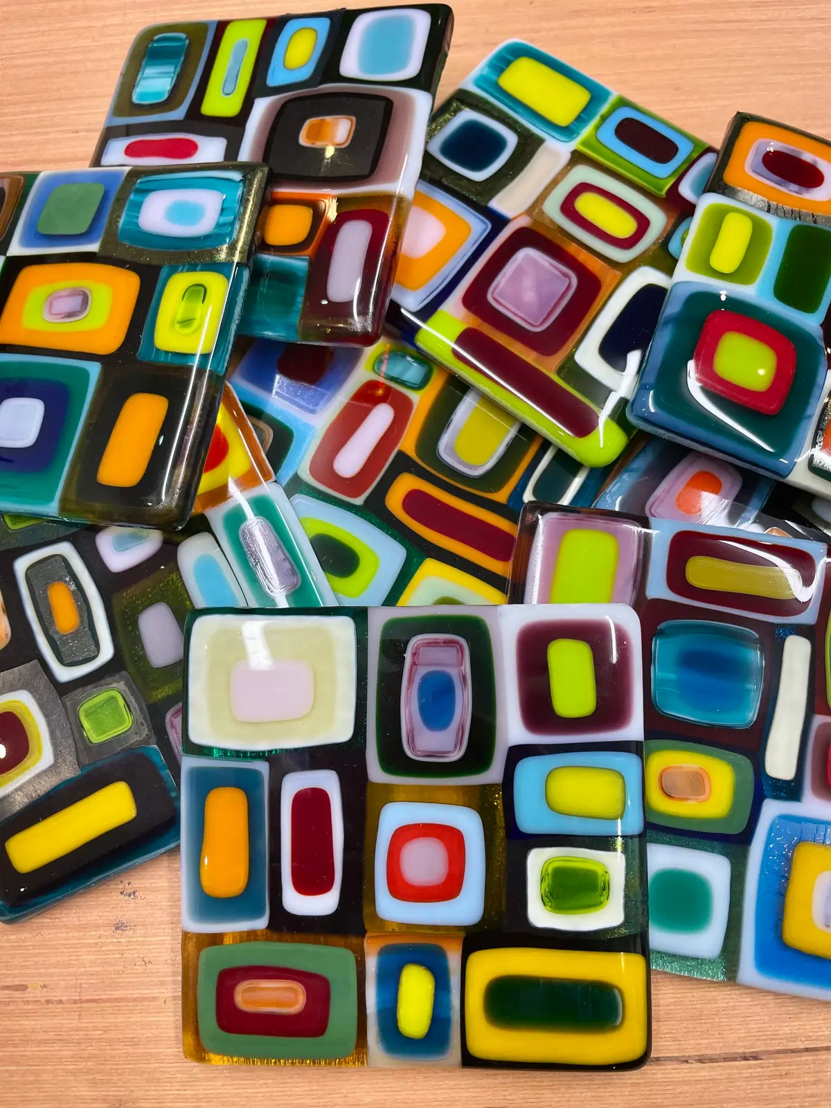 Colourful fused glassworks