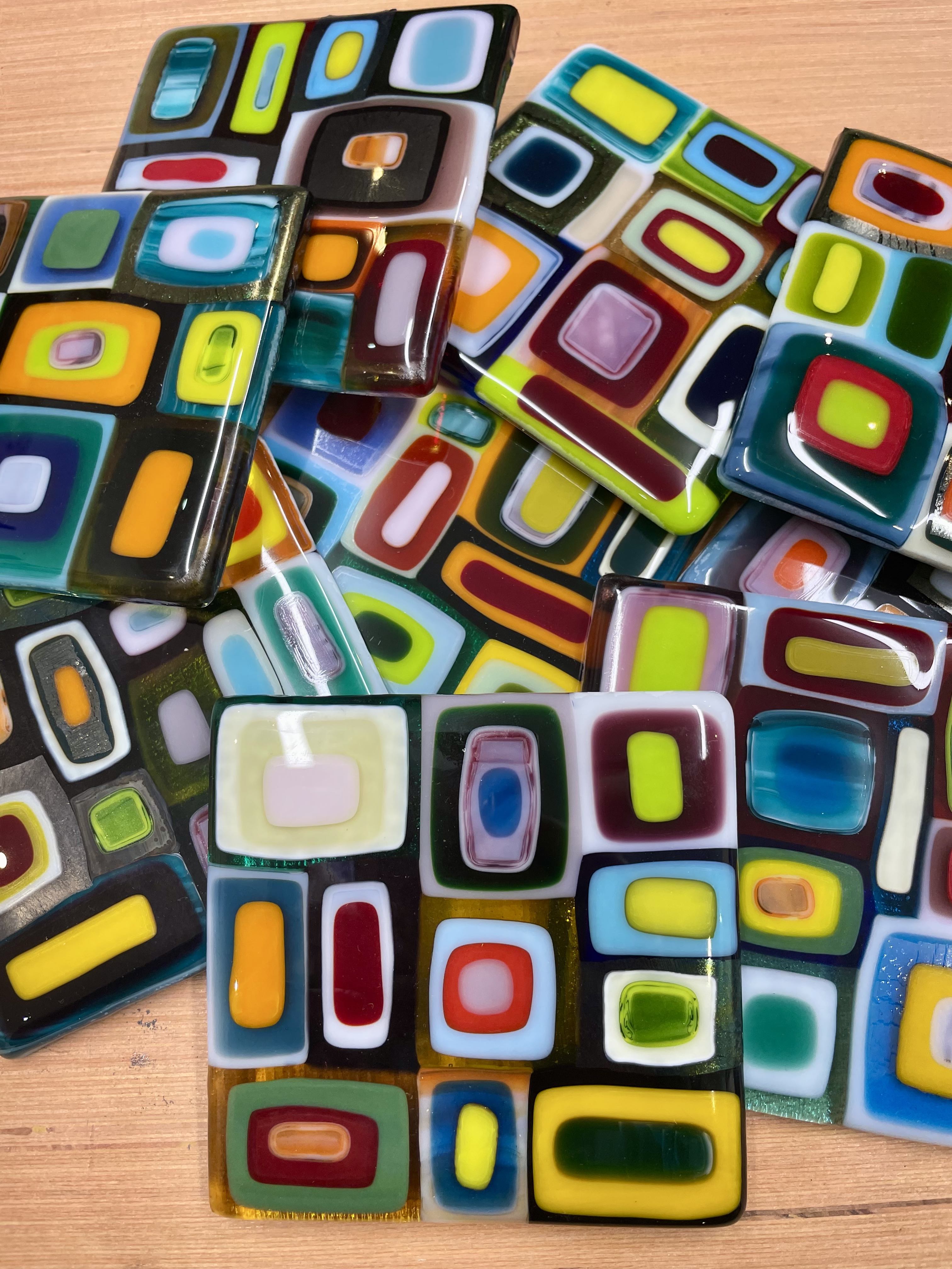 Colourful fused glassworks